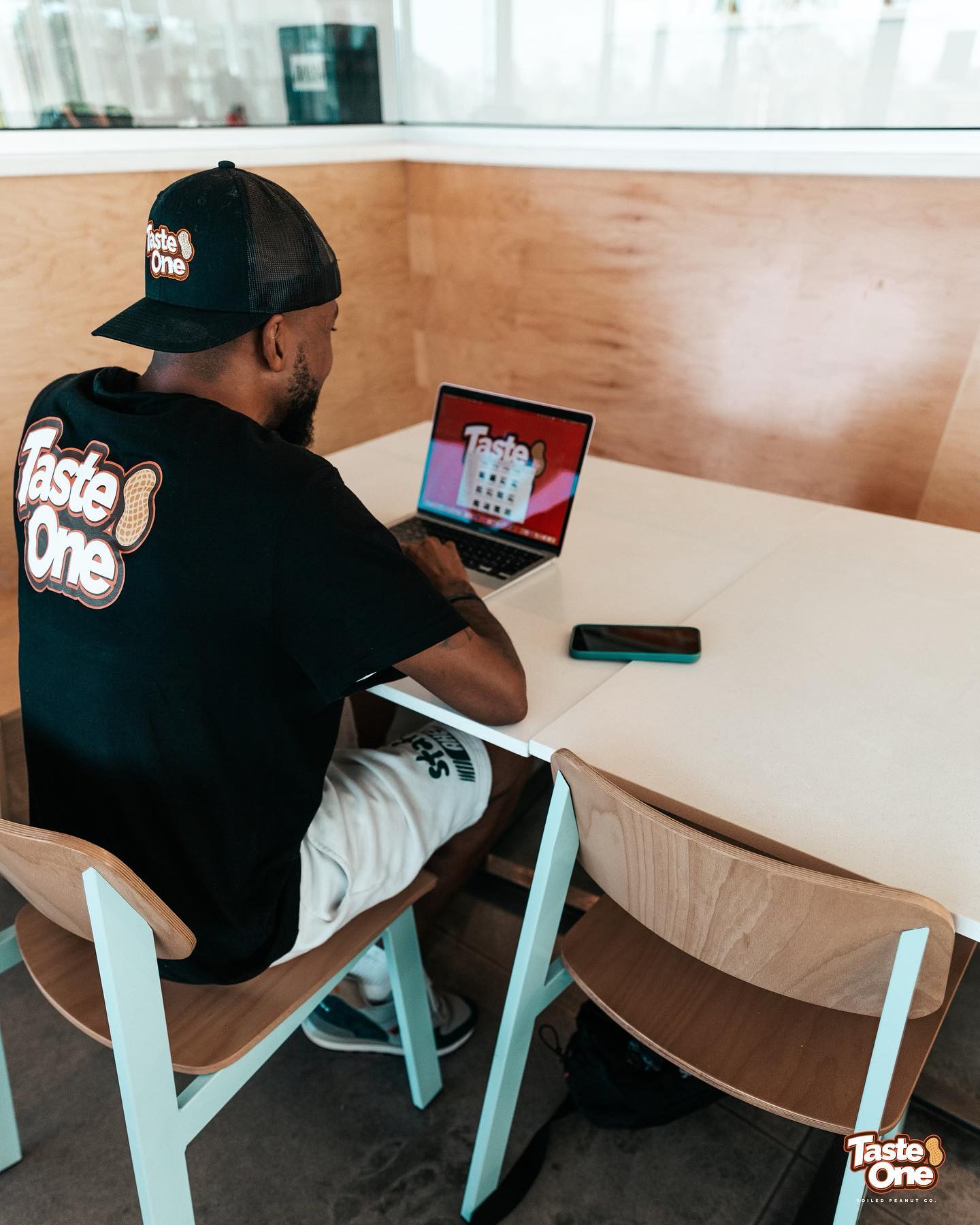 Taste One team member on location